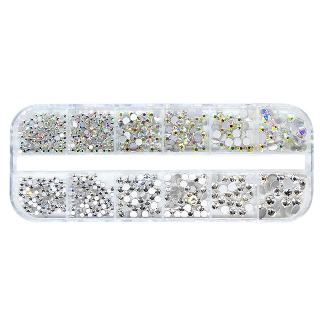 

Micro Nail Beads Glass Round Crystal Rhinestones Reliable DIY Supplies Versatile Usages Shining Eye-catching for Home Use