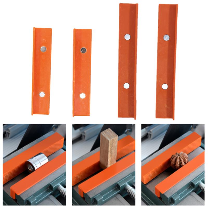 2pcs Nylon Bench Vise Jaw Pads 4/6Inch Magnetic Vice Protectors with Textured Surface for Enhanced Grip For Metal Vise Soft