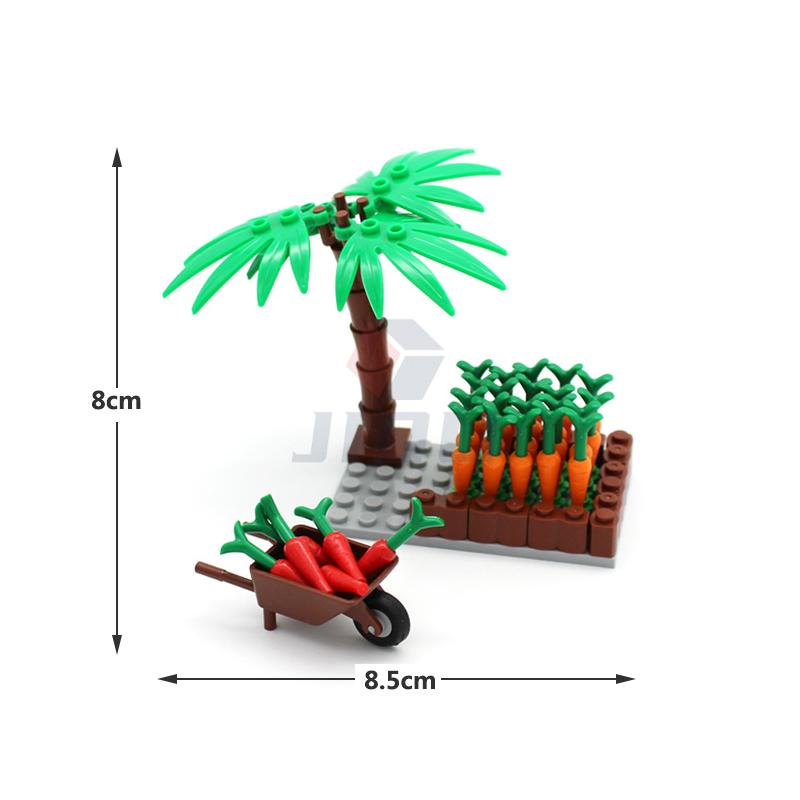 Non-Toxic City Friends Series Parts Flowers Potted Trees Shop Farm Building Blocks Moc Locking City Accessories Brick For Kid Toys Gifts