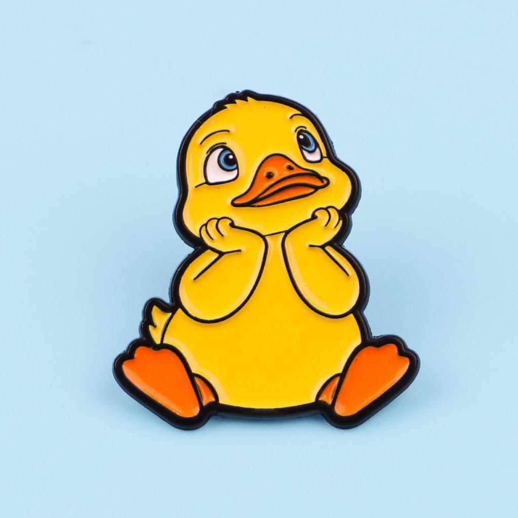 Cute Duck Enamel Pin Cartoon Animal Brooch Lapel Pins Badge On Backpack Clothing Accessories Fashion Jewelry Friends Gifts