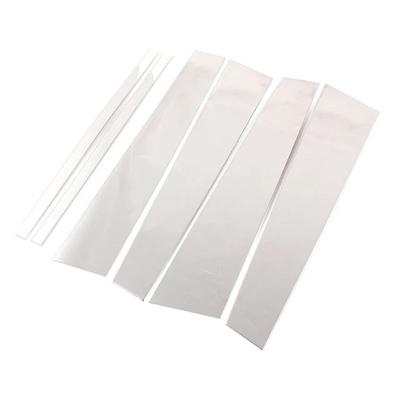 6Pcs Adesivos cromados para porta de carro, janela, pilares, capas, guarnições para Honda Pilot/Ridgeline 2009-2015, painel de coluna prateado, peças automotivas