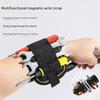 Magnetic Wristband For Tool Adjustable Strap MultiPocket Organizer For Electricians Carpenters Tool Belt Workband