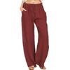 Pantaloni casual confortabili de vară pentru femei, pantaloni largi drapați