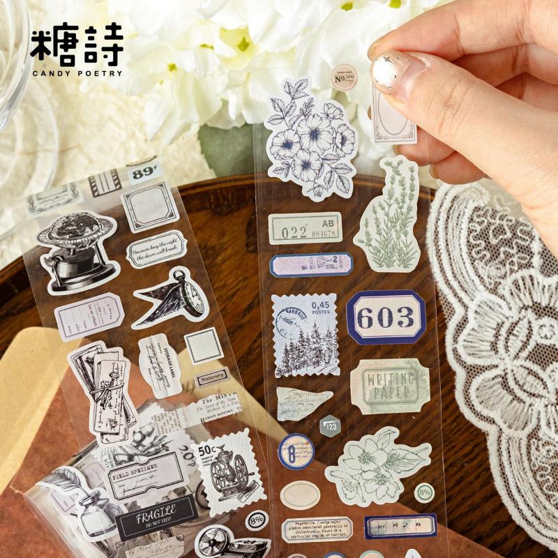 1 Roll 5x200cm Vintage Kraft Paper Old Items Washi Tape Stickers Retro Antique Style Decor Tape For DIY Scrapbook Journal Album