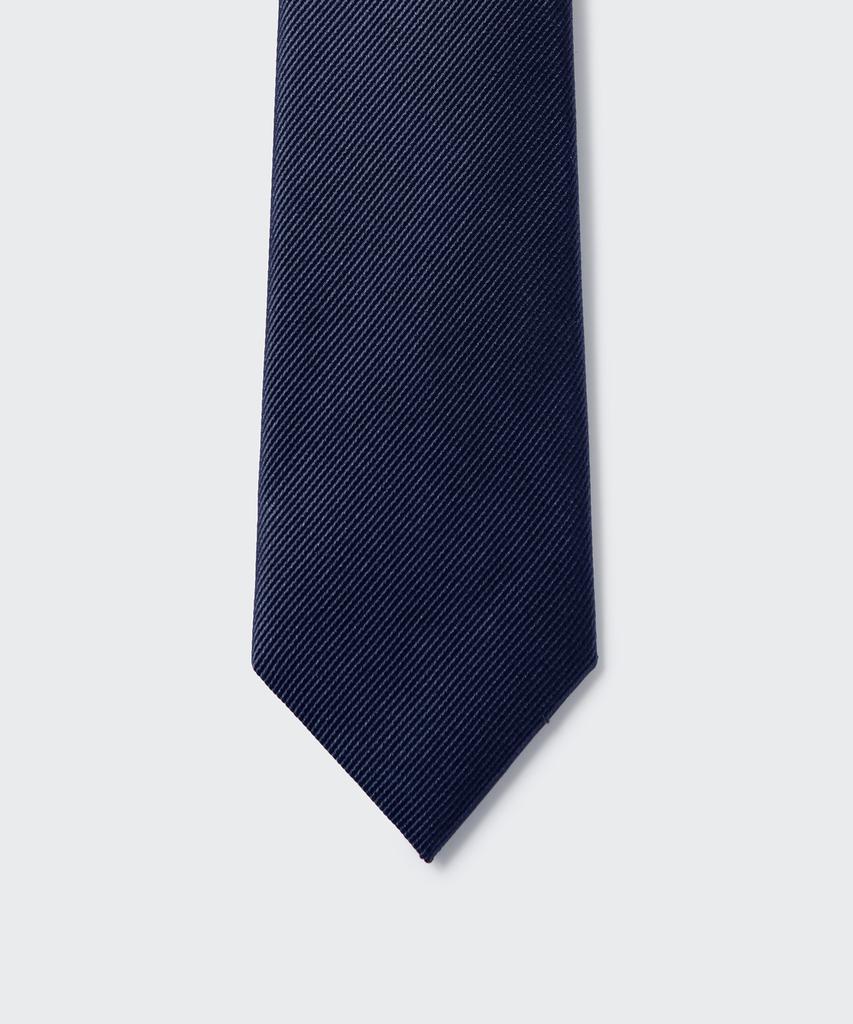 MUSINSA STANDARD Silk Narrow Solid Tie [Navy]
