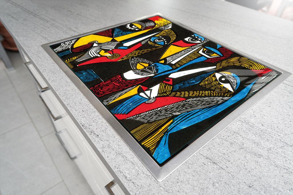 SZKLANA DESKA DO KROJENIA 52x30 POP ART.