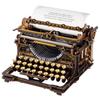 ROBOTIME Wooden 3D Retro Typewriter Movable Assembly Kit, DIY Interior, Adult, Brain, Junior High School, Christmas Gift, Classic