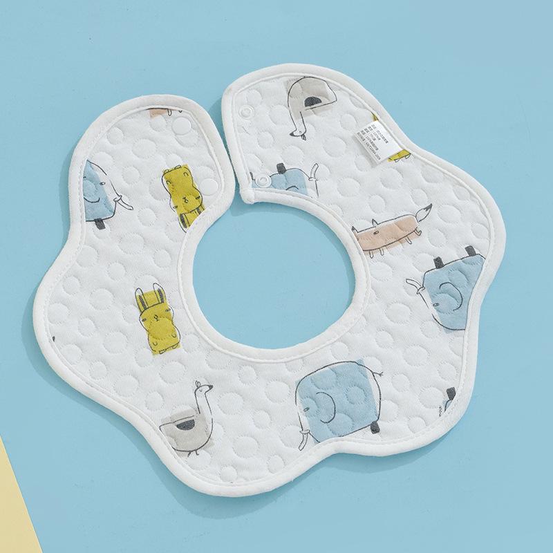 Pure Cotton Waterproof Baby Bibs for Boys - Newborn Feeding Drool Bibs