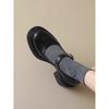 Mary Jane Shoes Women's 2025 Autumn Small Man Thick Sole Height Increase 6.5cm Black Round Head Thick Heel Retro French Small