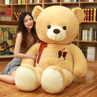 60–100 cm großer Teddybär, Plüschtier, schöner Riesenbär, riesige ausgestopfte weiche Tierpuppen, Kinderspielzeug, Geburtstagsgeschenk für die Freundin