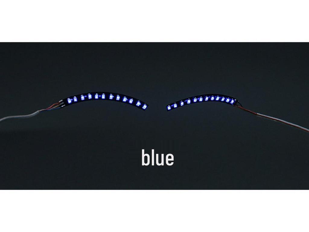 LED Luminous False Eyelashes & Double Eyelid Stickers - Handmade for Halloween & Nightclub Parties