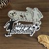Happy Birthday Cutting Dies Metal Die Cuts Embossing Templates Molds Cuts Stencils for Scrapbook Card Photo Decoration