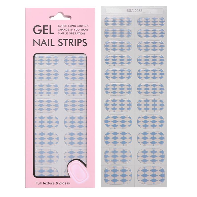 Hot Selling High Quality Low Price Glitter UV Free Gel Nail Stickers Long Lasting Nail Stickers Uv Free Gel Nail Stickers