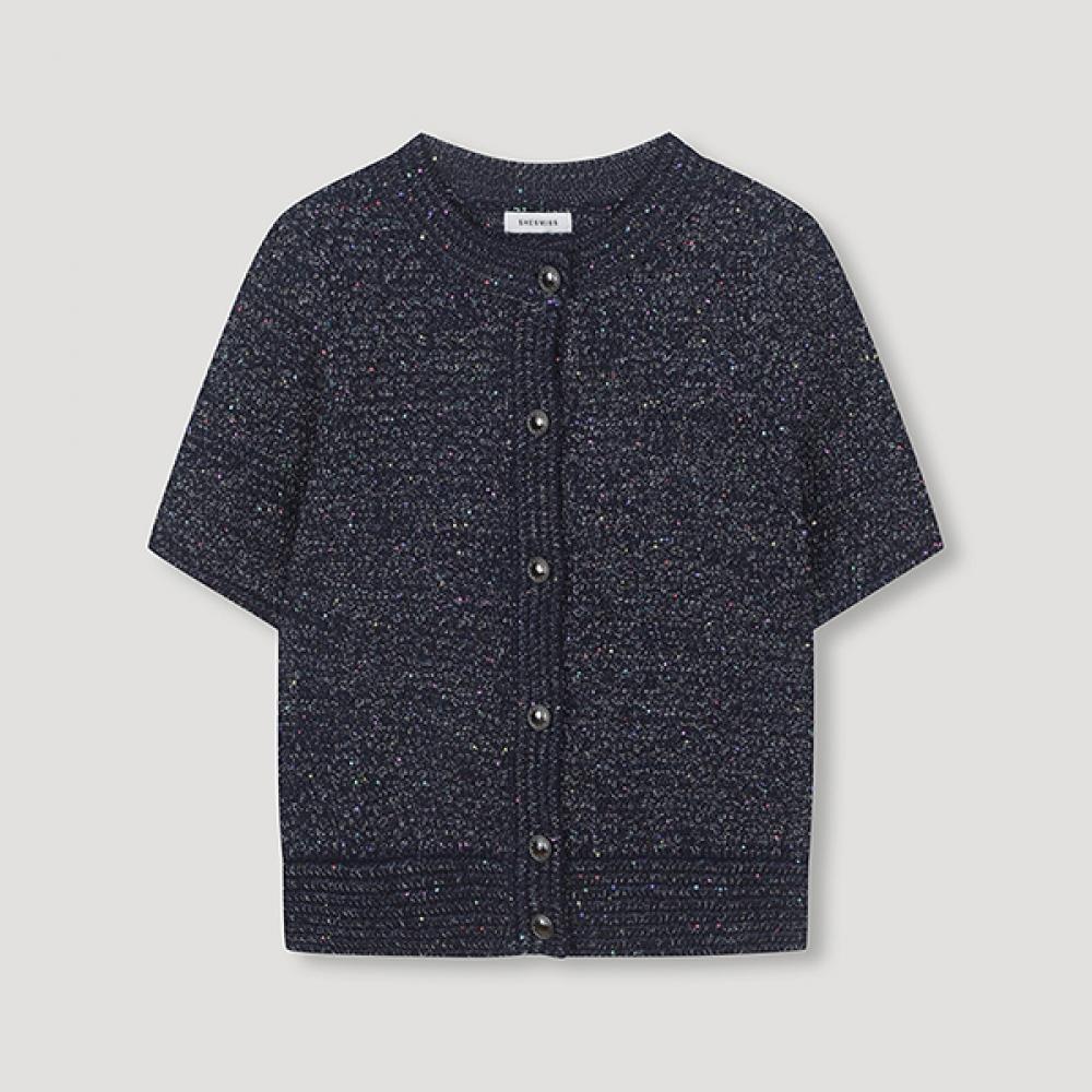 

She S miSS Sequin Tweed Cardigan SSkcDn21010 Dn DARK NAVY/55