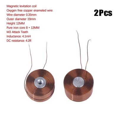 Nowa cewka lewitacji magnetycznej 1/2 szt. Dla systemu 100 Cewka z czystej miedzi z otworem na śrubę z rdzeniem żelaznym 12x19mm 22x12mm