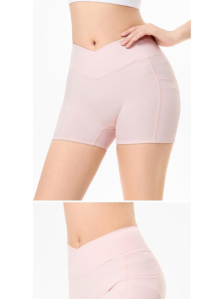 Cloud-Feel Women's High-Waisted Yoga Shorts: Three-Quarter Length, Butt-Lifting, Quick-Dry Fitness Pants for Running and Pilates.