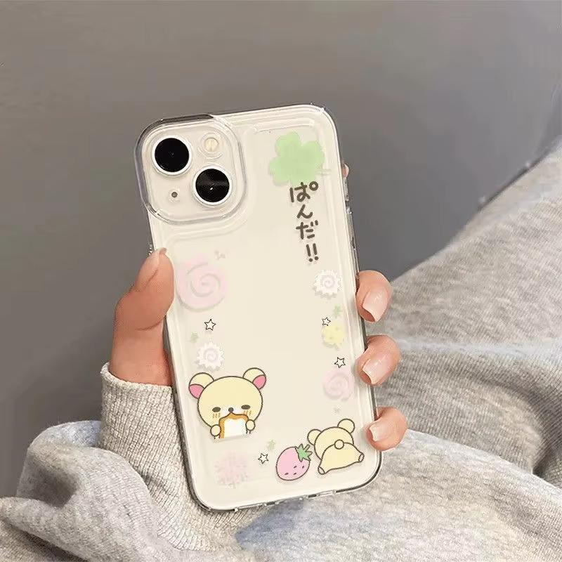 

Creative Strawberry Cute Kawaii Bear Phone Case for Samsung Galaxy A56 A55 A36 A35 A26 A25 A15 5G A24 A23 A52 A71 A72 4G Cover A05