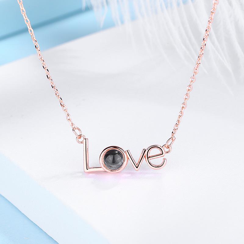 

Ожерелье-чокер Я люблю тебя с проекцией сердца в стиле инфлюенсера - 100 языков Женское ювелирное украшение