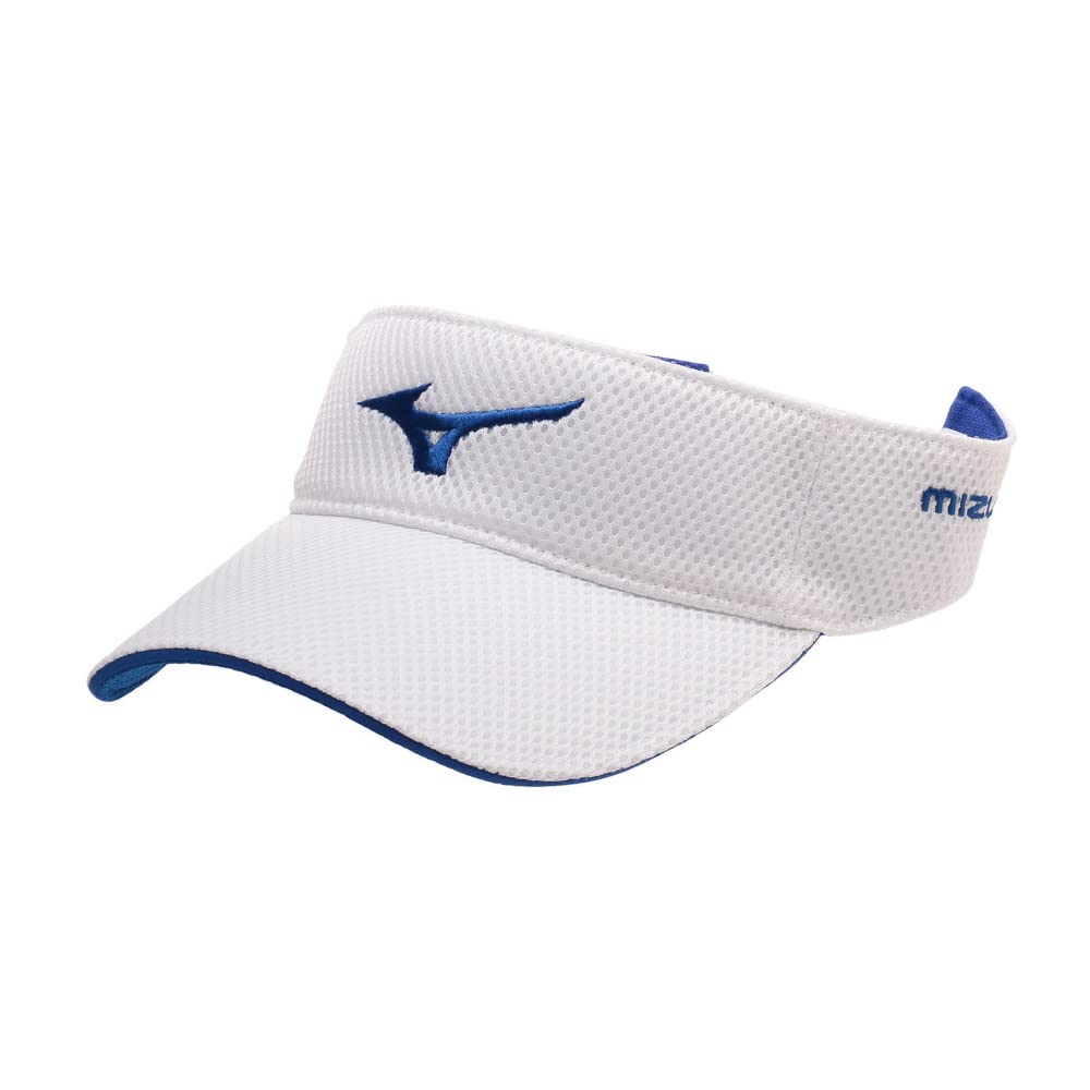 

Mizuno Двойная сетка Рассела Высоко Гольф Универсальный размер Мужской козырек, Дышащий, Регулируемый, Козырек, E2MWA026, Белый/Синий,