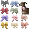 30/50pcs Fashion Pet Products Bowties Plaid Style Removable Pet Collar Accessories Dog Bows Pet Supplies Dog Bowties