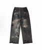 Jeans Do Dirty Old Hand-Painted Graffiti Ripped Loose Casual Men And Women Tide The Same Style
