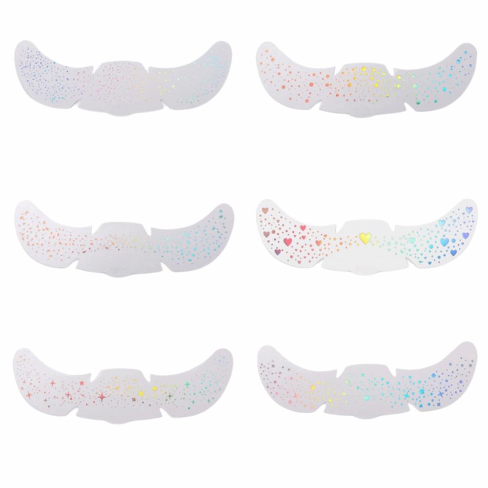 

6 Sheets Creative Fake Freckles Stickers Waterproof Face Makeup Patches Music Party Mix Set