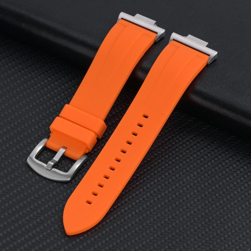 

Rubber Strap with Adapter for Tissot PRX Series T137.407/T137.410 Super Player 40mm New FKM Quick Release Watch Band 12mm 12mm оранжевый