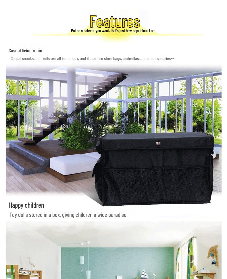 Mitsubishi Thickened Car Trunk Organizer Storage Box