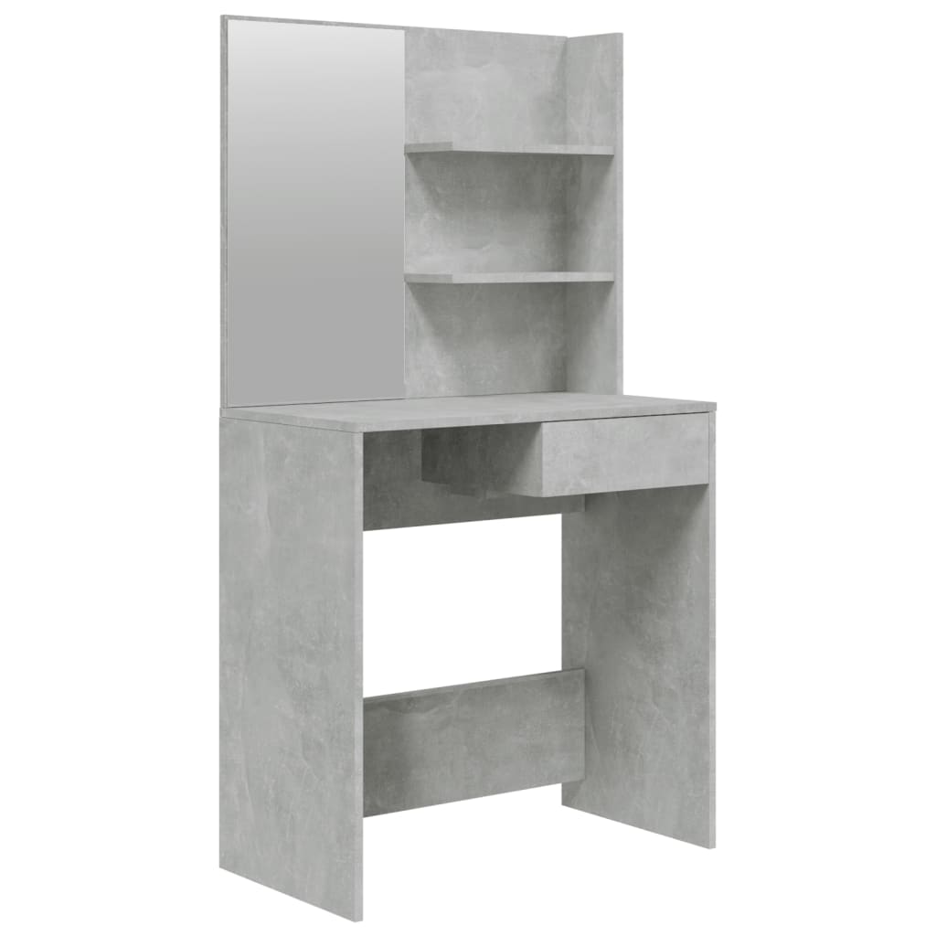 Moderner, minimalistischer Schminktisch mit Spiegel, Schminktisch mit Aufbewahrungsfächern, Schubladen zur Aufbewahrung, 74,5x40x141 cm