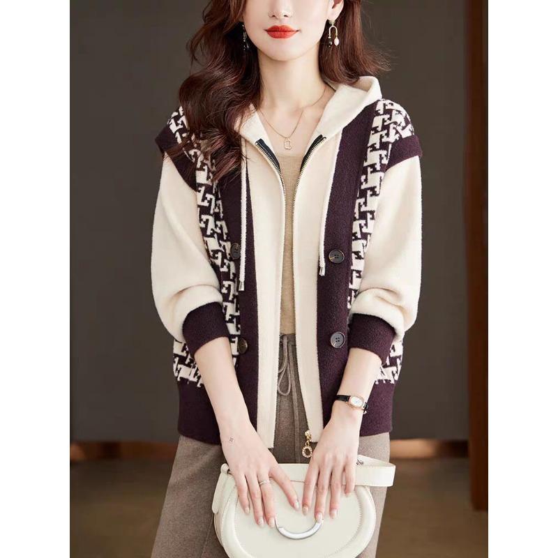 Hooded Jacket for Women In Autumn and Winter Casual Tops for Winter New Style Super Beautiful Women Clothing S