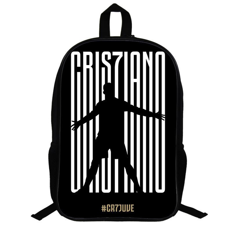 Zaino a Tema Ronaldo per Fan di Calcio Zaino per Studenti Scolastici Zaino per Bambini da 17 Pollici