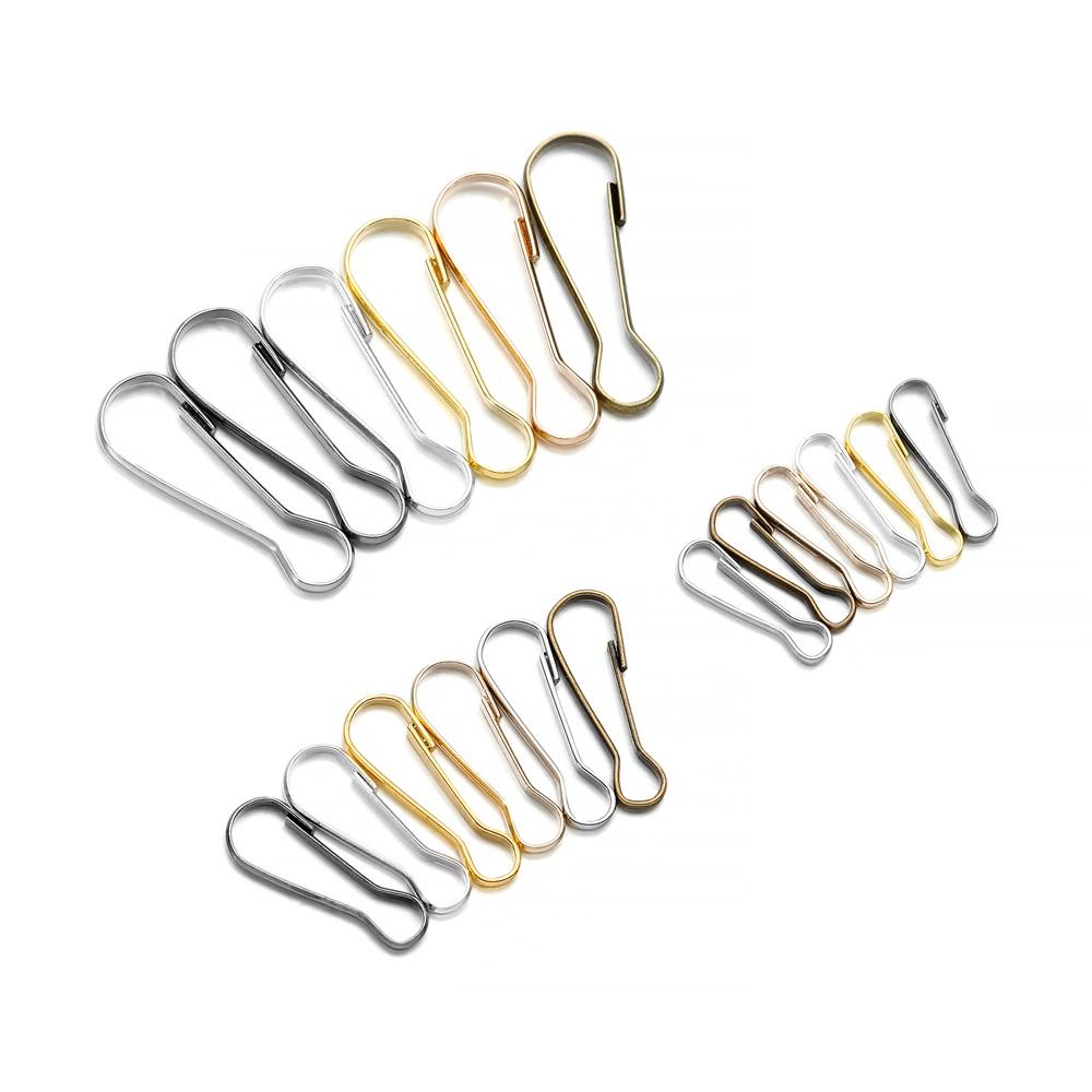 100Pcs/Lot Metal Snap Lanyard Clip Hook Gourd Buckle Connector for DIY Keychain Camping Hanging Buckle Jewelry Making Supplies
