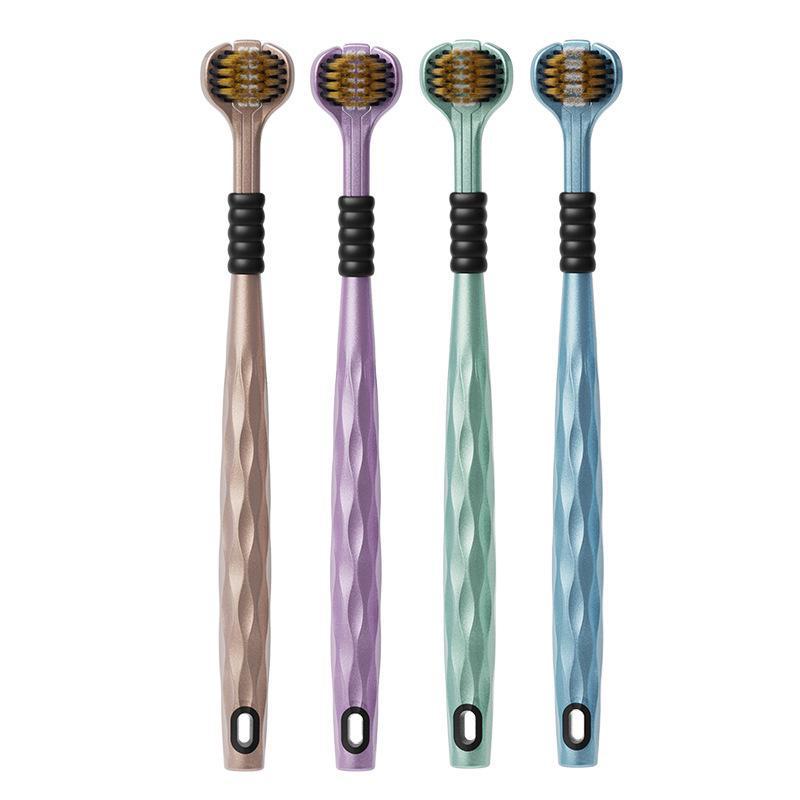 Garnier U-Shaped Three-Sided Soft Bristle Toothbrush for Household Gum and Tongue Cleaning