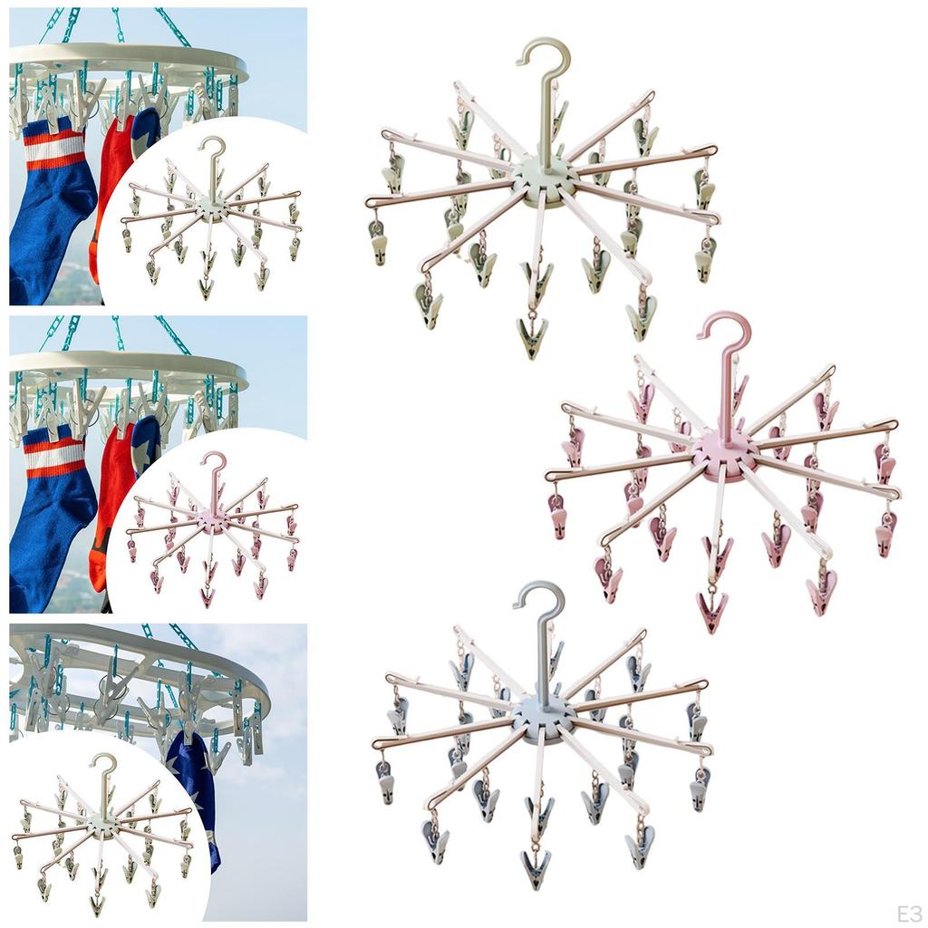 20 Clip Sock Hanger for Laundry Drying Rack with Clips Diaper And Underwear