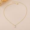 Love zircon pendant, electroplated real gold necklace, fashionable micro-inlaid heart-shaped zircon necklace, collarbone chain item jewelry.
