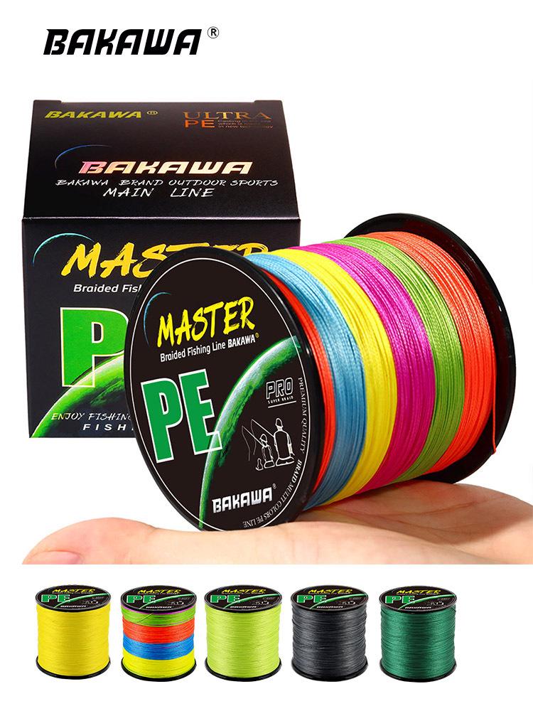 Bakawa Wytrzymała Japońska Wielowłókninowa Plecionka Wędkarska - 4-splotowa, 100M/300M/500M, Do Użytku w Wodzie Słonowodnej.