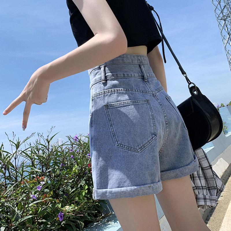 Loose High Waist Denim Shorts Wide Leg 