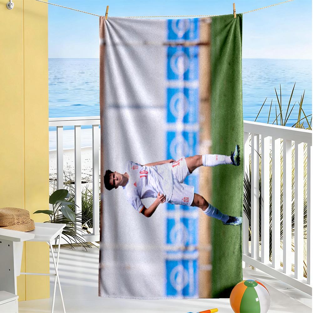 Youth Soccer Player Action Beach Towel High Absorbency & Quick-Dry Comfortable Lightweight Perfect for Traveling Yoga Camping and Swimming