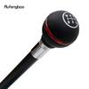 Black Red Leather Ball Silver Walking Cane Fashion Decorative Walking Stick Gentleman Elegant Cosplay Cane Crosier 92cm
