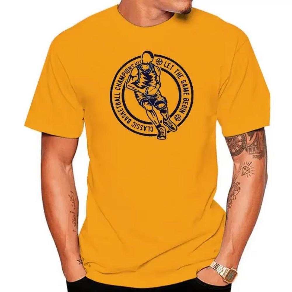 Let The Game Begin Classic Basketball T-shirt Sport T-shirt Basketball Player Gift Graphic Tee Gift For Him Organic