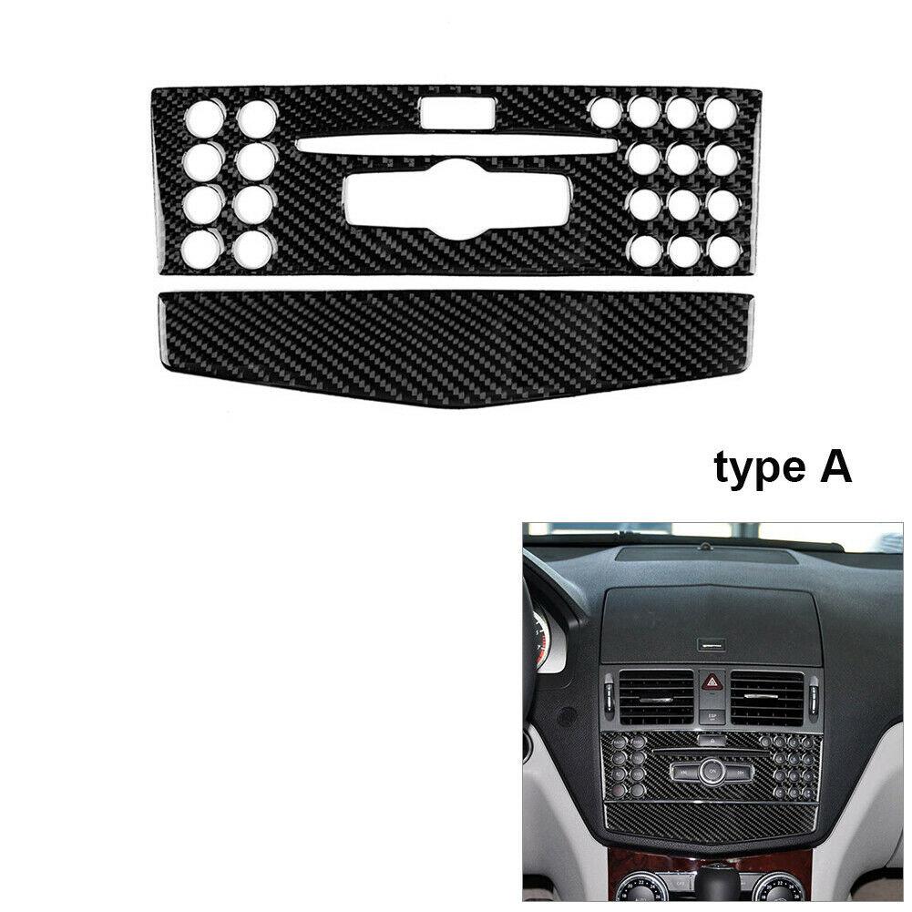 Parts CD Cover Trim Car Accessories Central Console Fits For Benz C-class W204 Replacement 2 Pcs/set 2007-2010