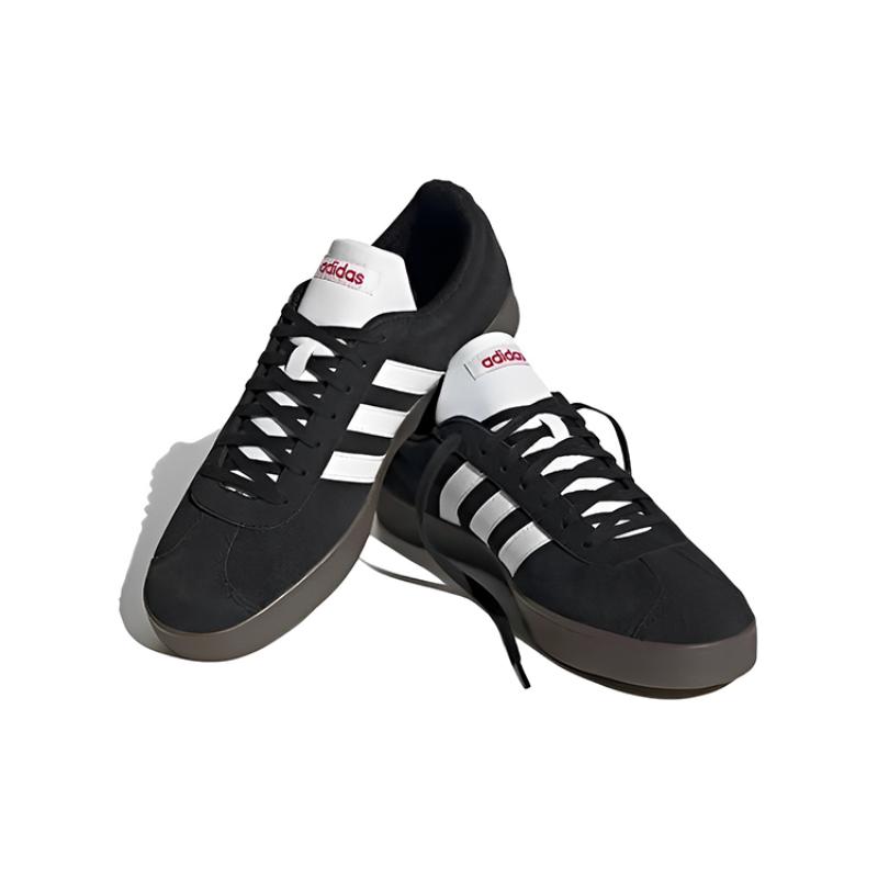 Adidas Vl Court Lifestyle Skate Shoes 'Black White Gum' Sneakers HQ1801