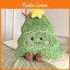 Smiling Christmas Soft Tree Plush Cushion With Pp Cotton For Cozy Decor Home