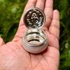 999 Silver Lion Design Trinket Box, Oxidized Hinged Casket Container