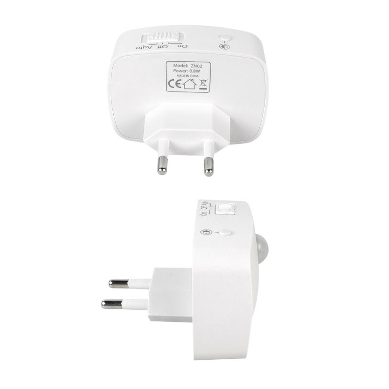 LED Motion Sensor Night Light Plug In EU US Plug Soft Warm Wall Lamp for Baby Kids Room Stairs