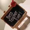 Yousheng 3Pcs/Set Graduation Mini Blackboard Ornament with Stand Message On A Blackboard Wooden Sign Desktop Decoration Graduation Season Teacher Gift