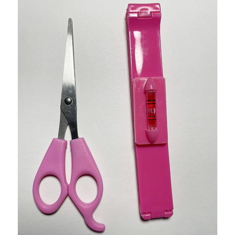 

Зажим для челки и набор для самостоятельной стрижки: Расческа для стрижки волос, линейка для челки и филировочные ножницы