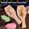 Wooden Mooncake & Pastry Mold - Solid Wood Baking Tool for Biscuits, Qingtuan, Mung Bean Cake, and Pasta.