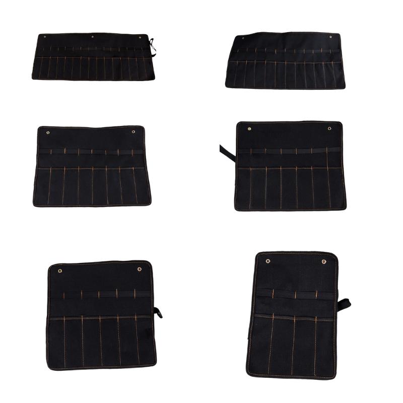 Chisel Carrying Case Organizer Canvas Wrench Pouch For Cutter Hammer Gouges Carpenter Pocket Tool Roll Holder