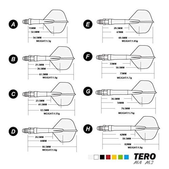 CUESOUL TERO System AK7 Darts Shaft Telescopic Built-in, 4pcs G47MM (CS-AK7+10G47)